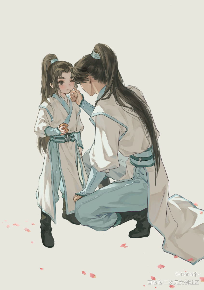 夏司逆小宝贝儿_二哈和他的白猫师尊绘画作品