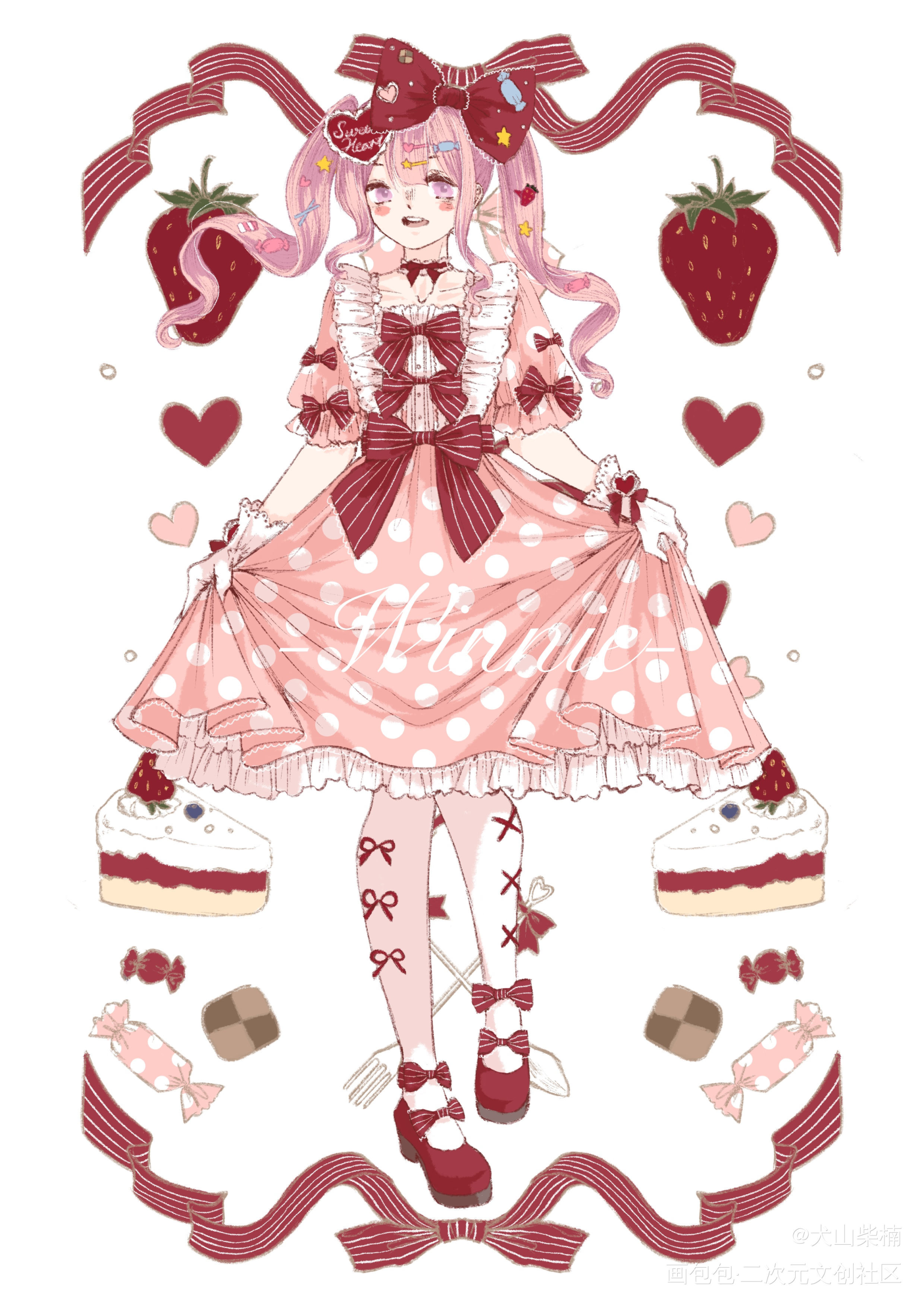 【胶带】女孩们的衣橱_立绘胶带Lolita原创绘画作品