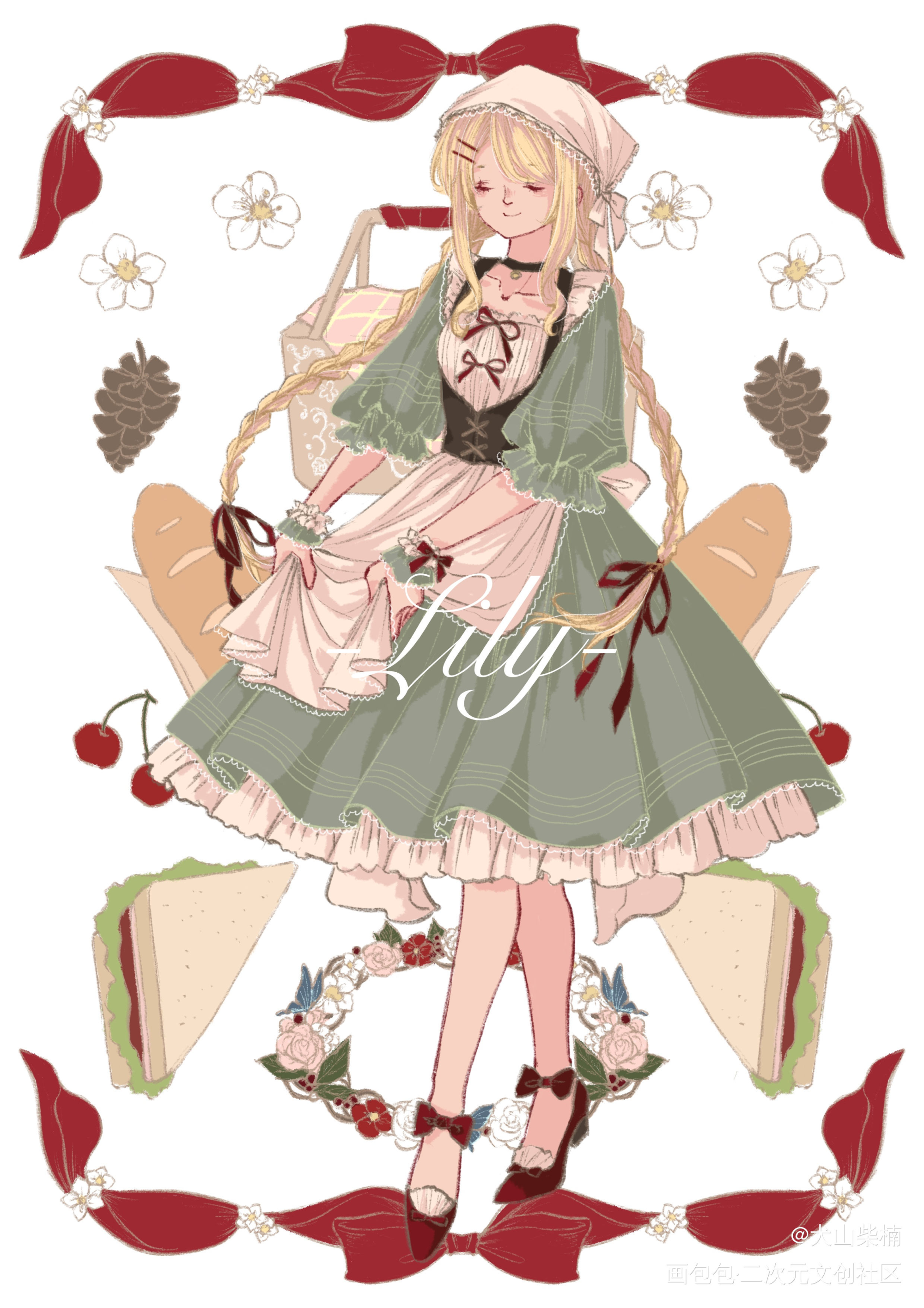【胶带】女孩们的衣橱_立绘胶带Lolita原创绘画作品