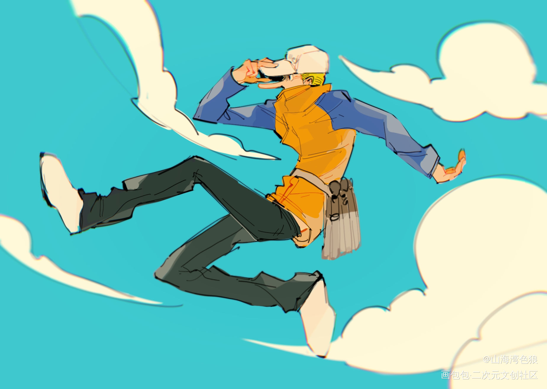 onepiece_海贼王草帽一伙平涂日系同人onepiece绘画作品