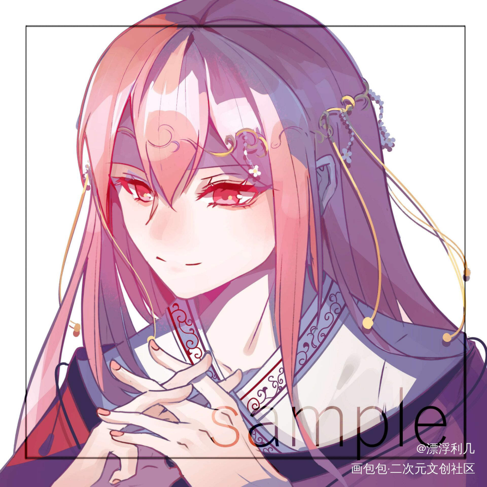 自家oc搬运x1_立绘厚涂平涂日系头像插画原创原创oc绘画作品