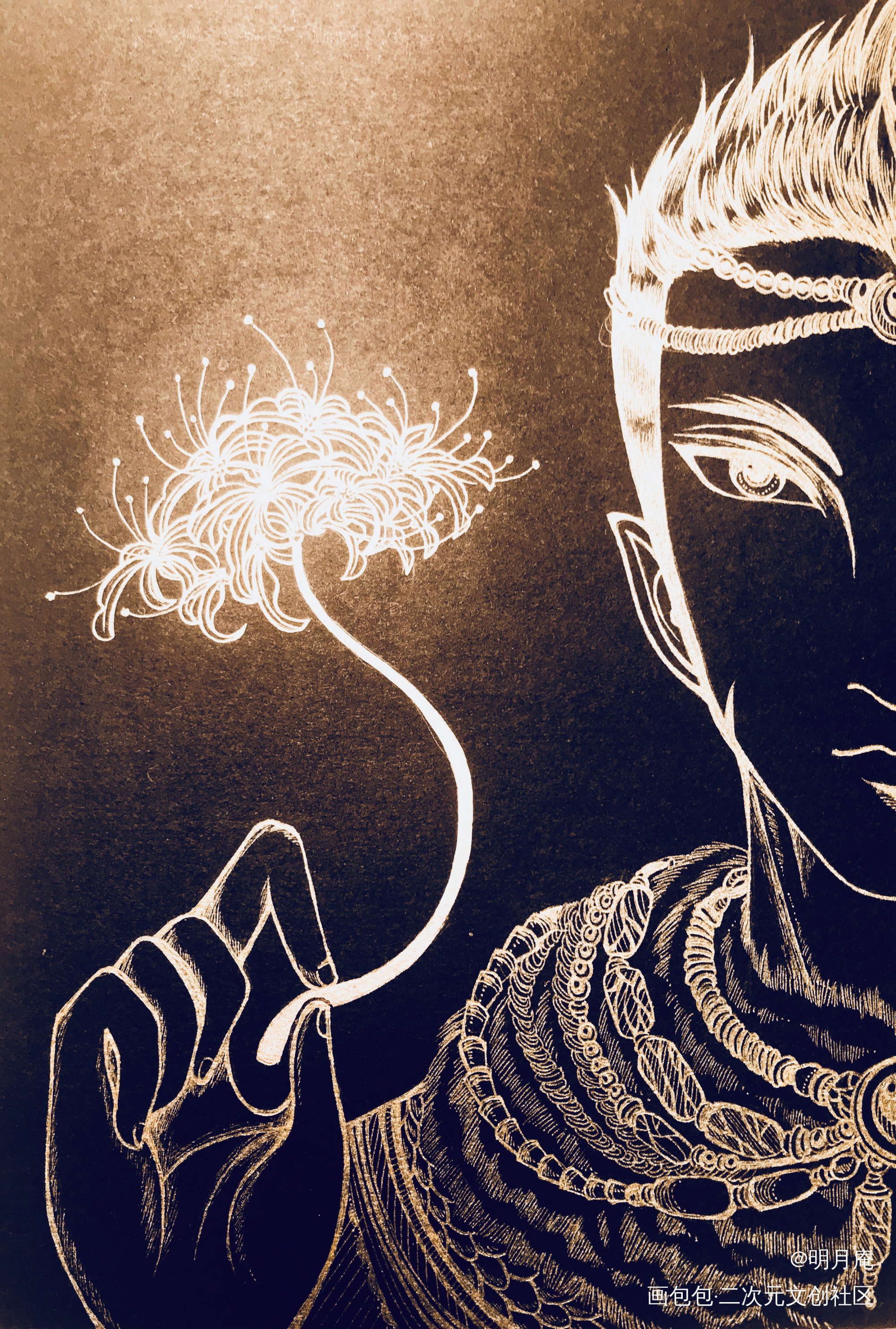 幽冥诡匠·乱坠天花_幽冥诡匠赤龙夜枭线描求点评插画同人绘画作品