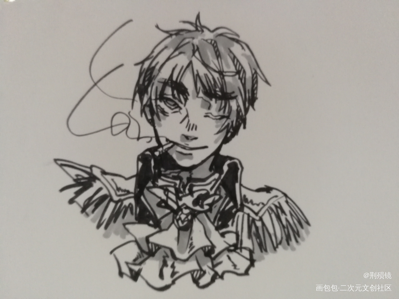 发一发_黑塔利亚亚瑟柯克兰同人aph摸鱼绘画作品