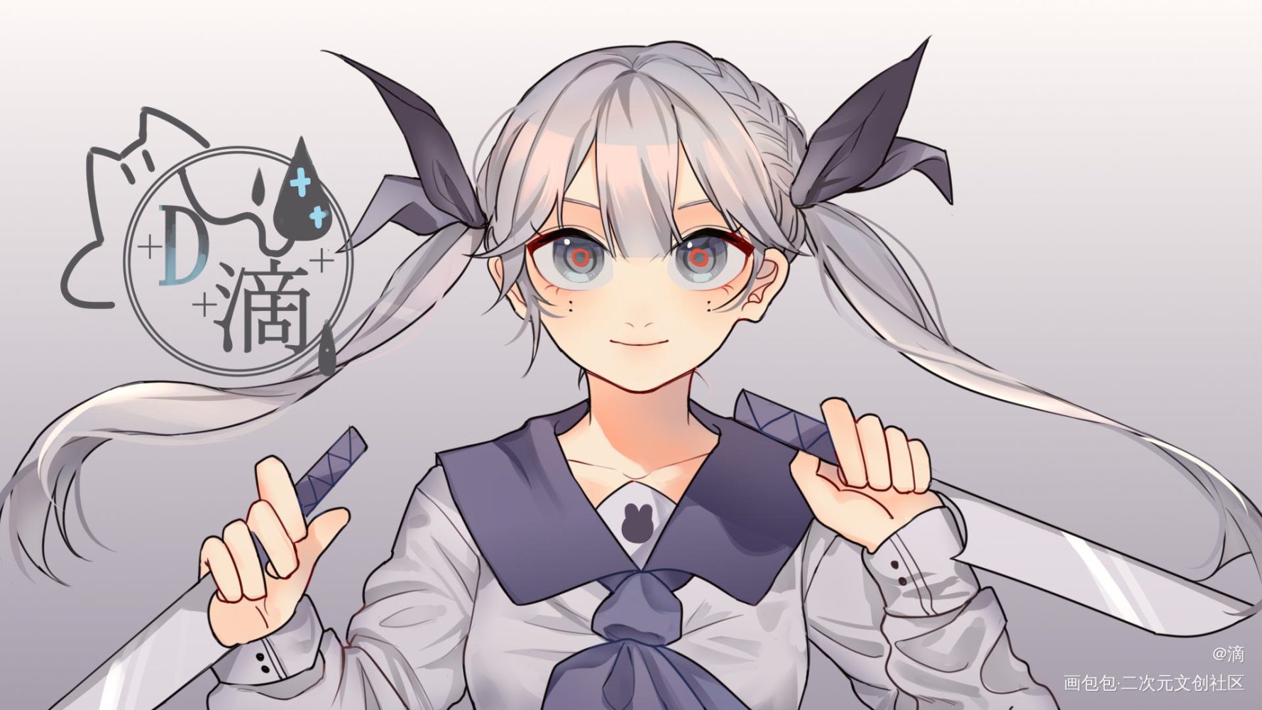 客单展示_平涂日系付费委托别人家的oc别人家的ococ绘画作品