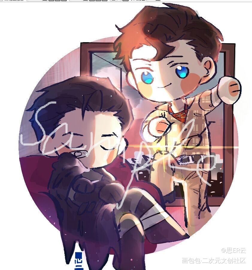 搬lof，以后多指教_克拉克肯特布鲁斯韦恩蝙蝠侠同人DC超人绘画作品