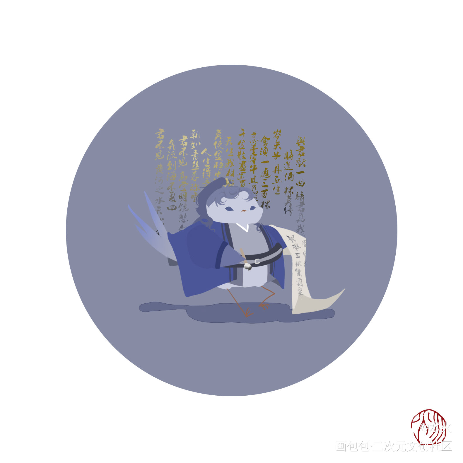 庆余年 鸟拟_庆余年五竹李承泽范闲Q版头像同人绘画作品