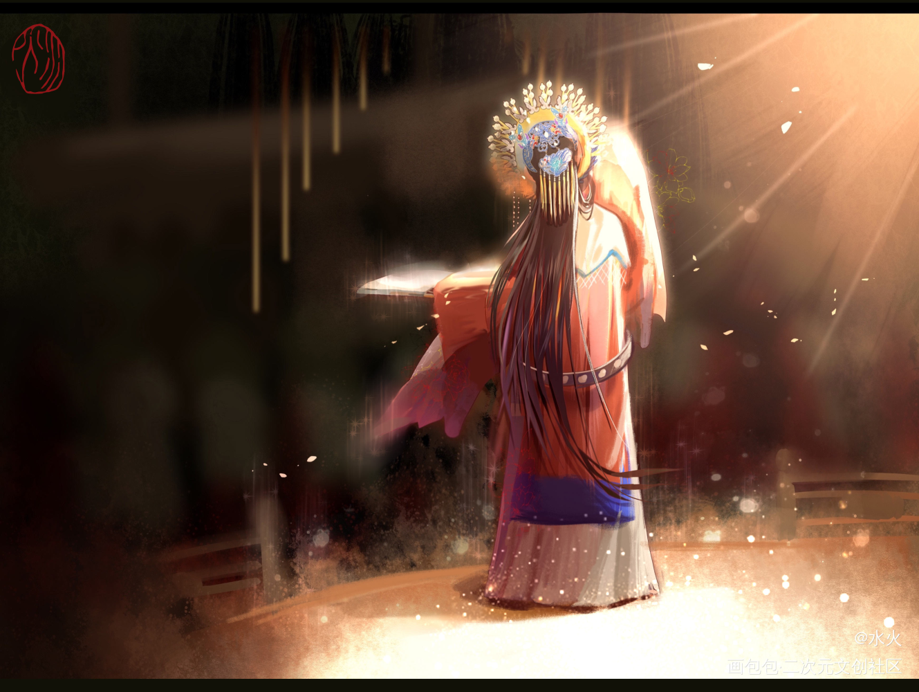 别姬_鬓边不是海棠红商细蕊厚涂插画同人绘画作品