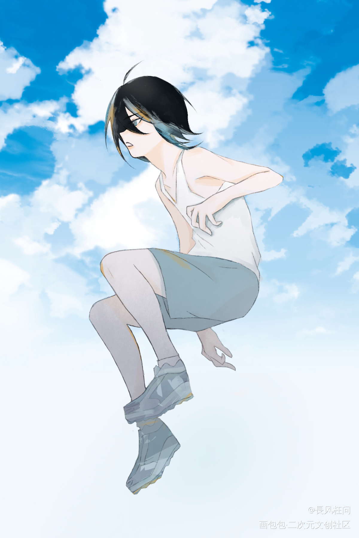 空も飛べるはず_日系插画原创原创oc绘画作品