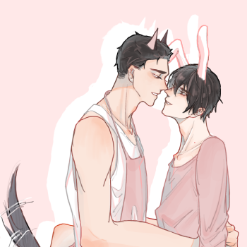 狼峫兔停_破云严江严峫江停同人绘画作品