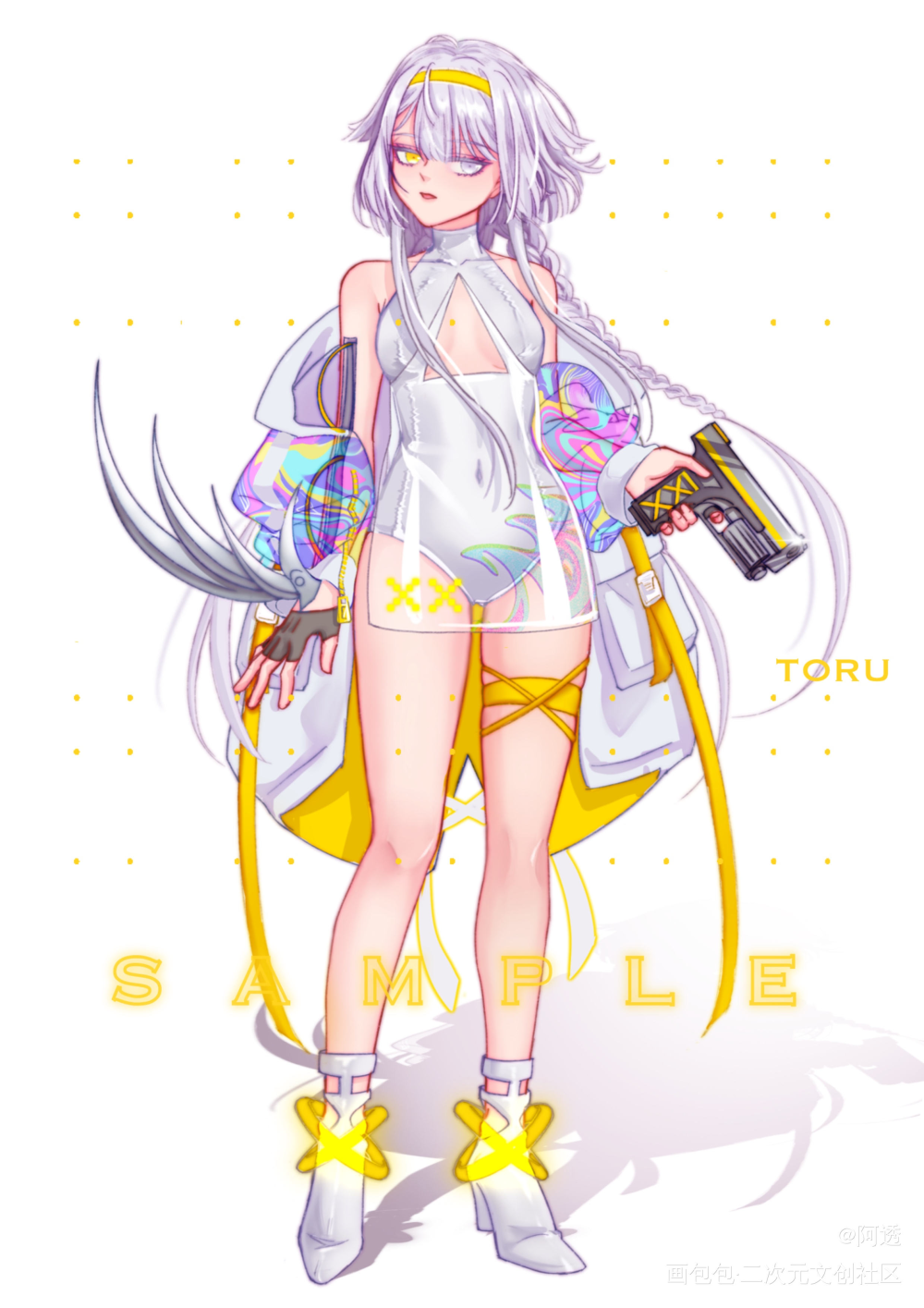 自家oc_立绘平涂日系原创oc绘画作品