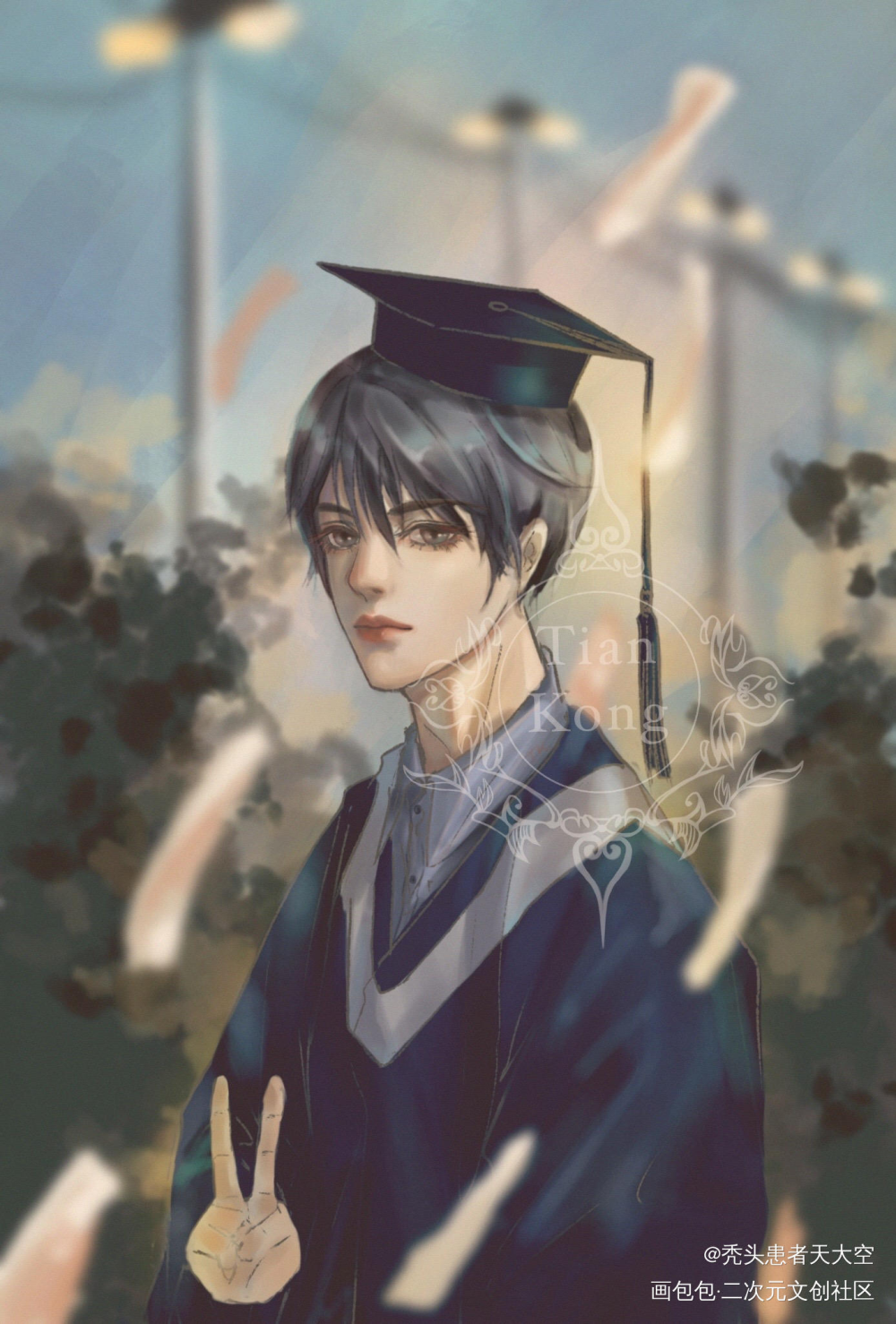 洛弈的毕业照啦188（1/10_188男团洛羿我要上首推同人绘画作品
