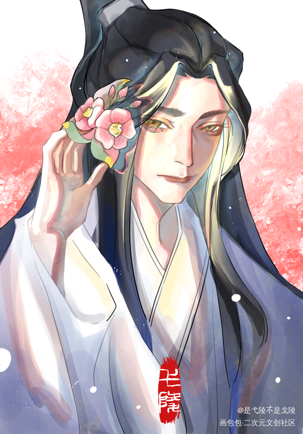 晚宁_二哈和他的白猫师尊楚晚宁同人绘画作品