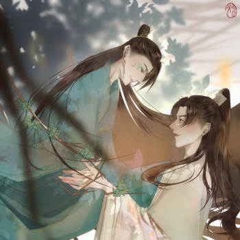 【闲泽】枯木逢春_庆余年李承泽范闲古风插画同人绘画作品