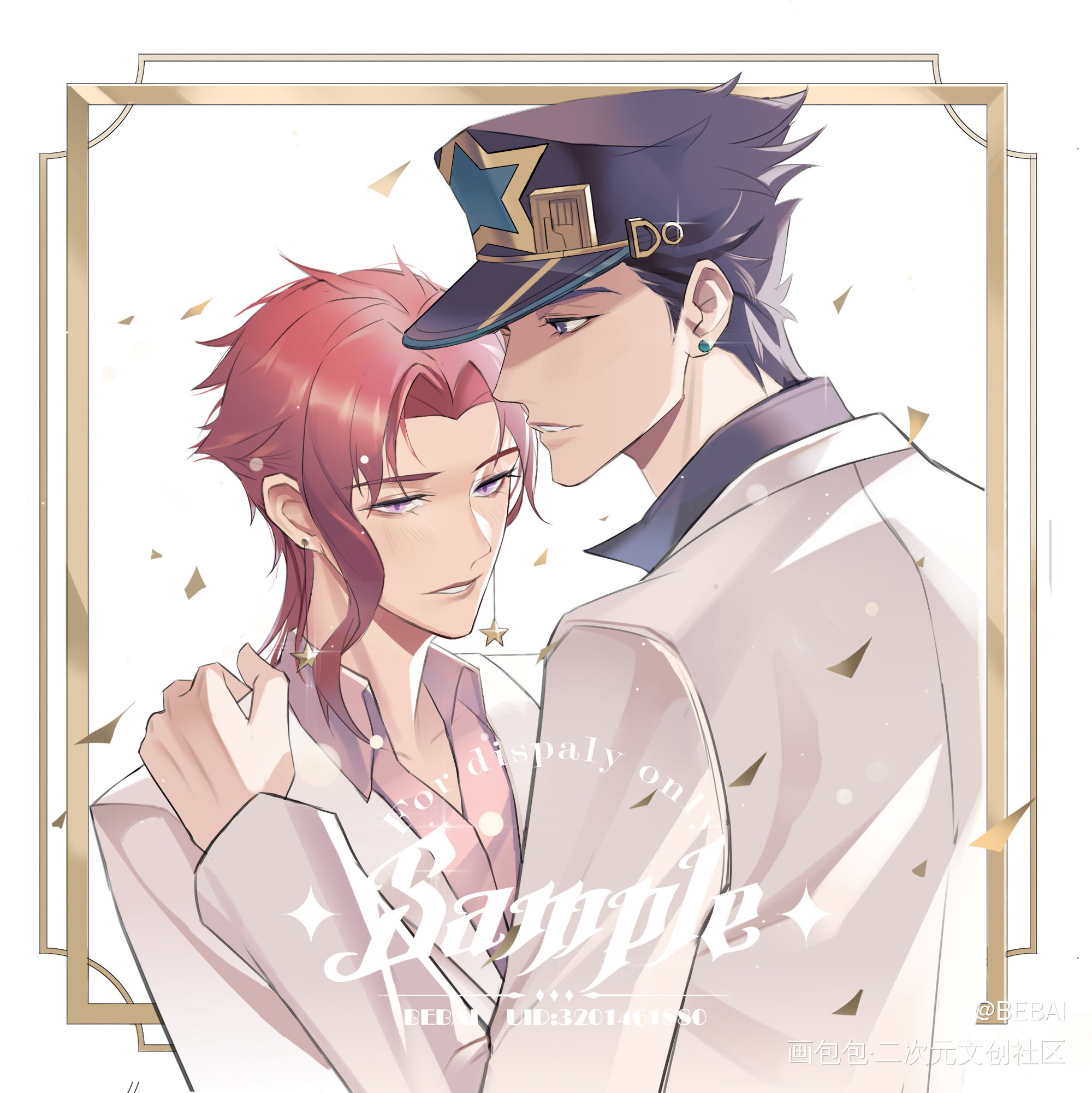 承花承_JOJO的奇妙冒险空条承太郎花京院典明日系JOJO绘画作品
