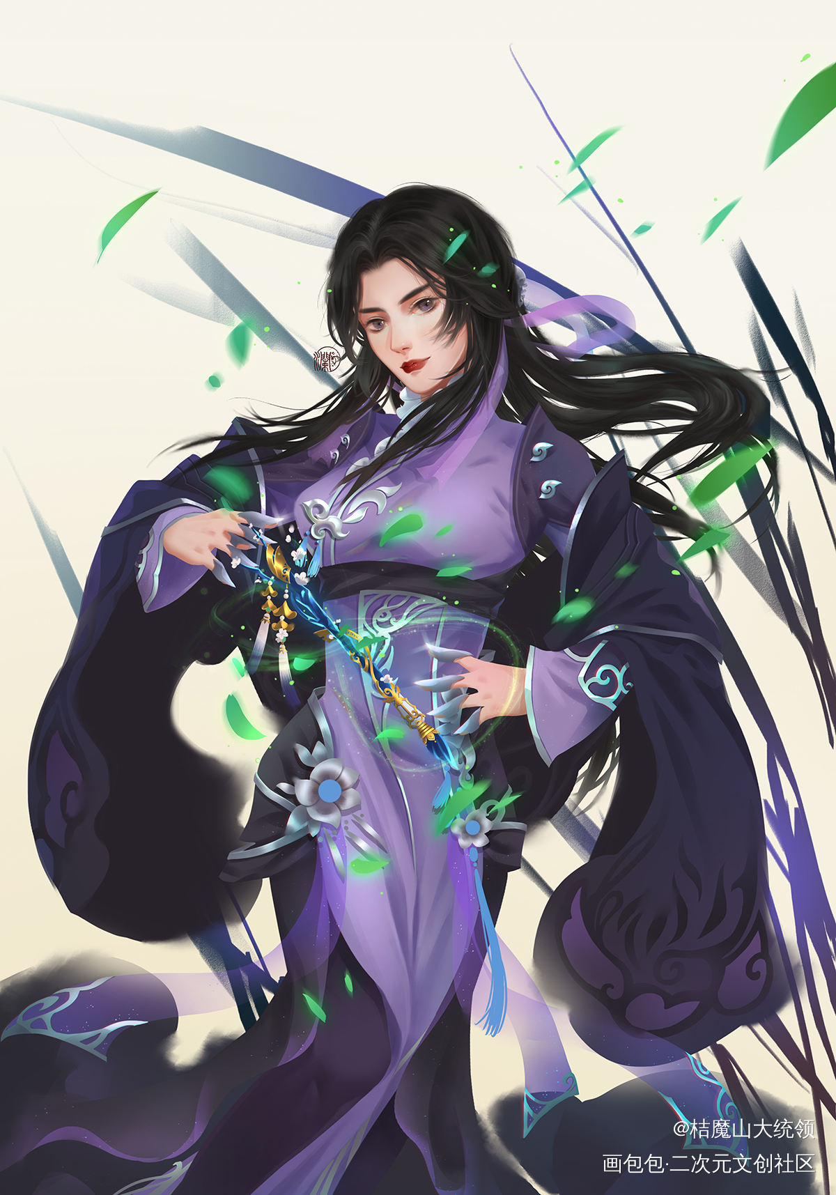画过的一些剑三插图，先放几张_剑网3藏剑万花叽萝纯阳厚涂插画同人绘画作品
