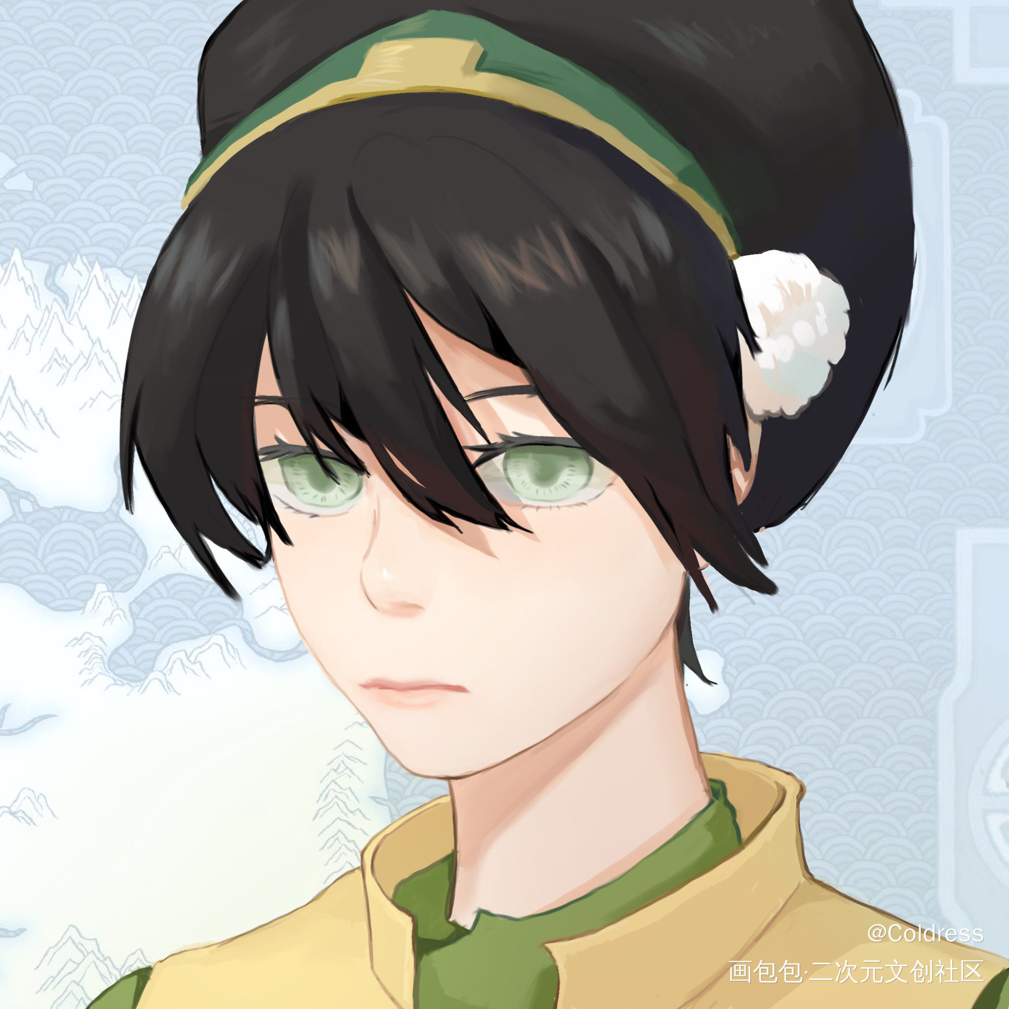 TOPH_降世神通toph厚涂日系头像同人绘画作品