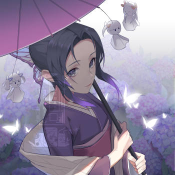 无尽夏_鬼灭之刃蝴蝶忍绘画作品