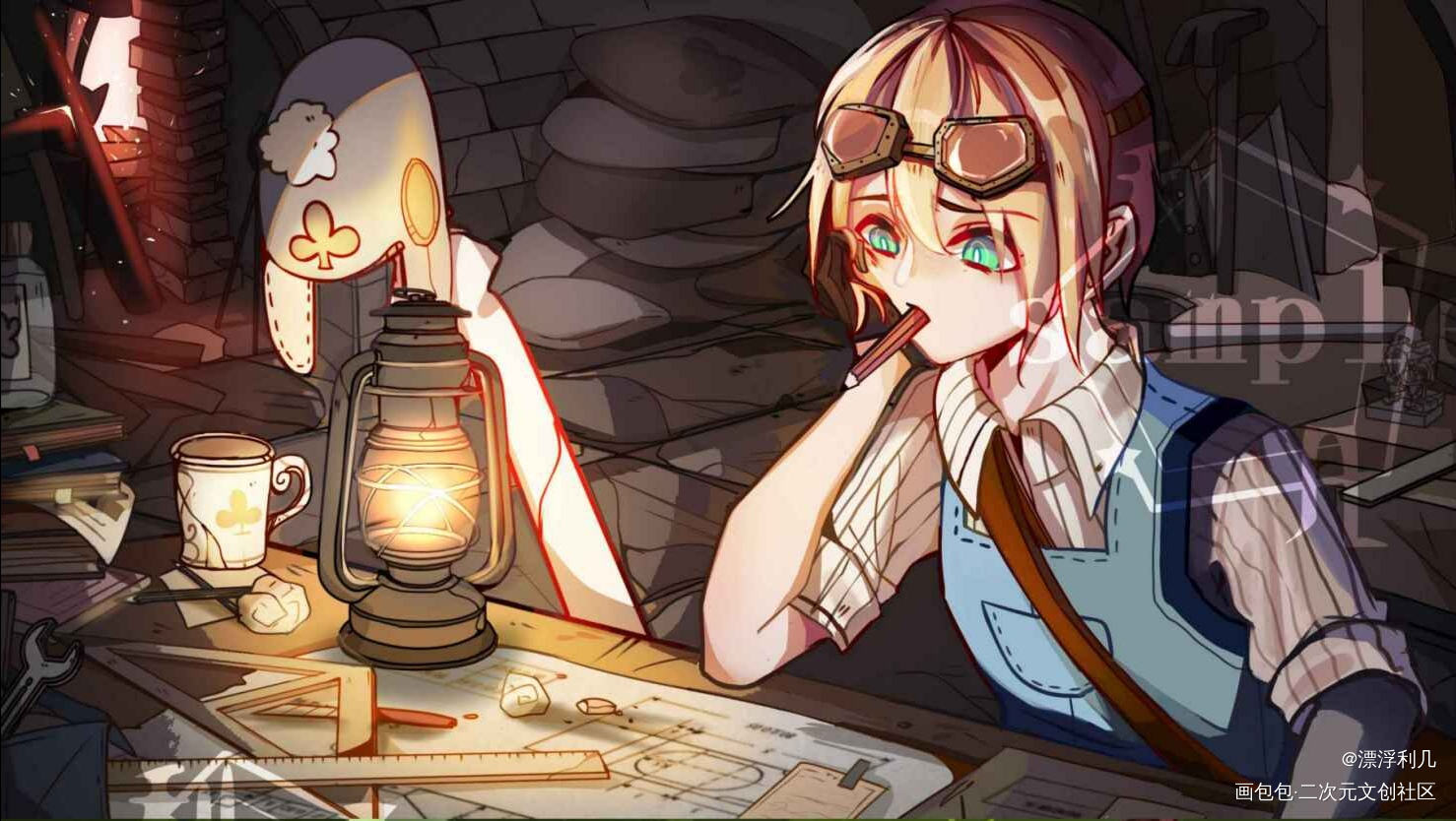 个人任务图_厚涂平涂日系求点评我要上首推插画原创原创ococ绘画作品