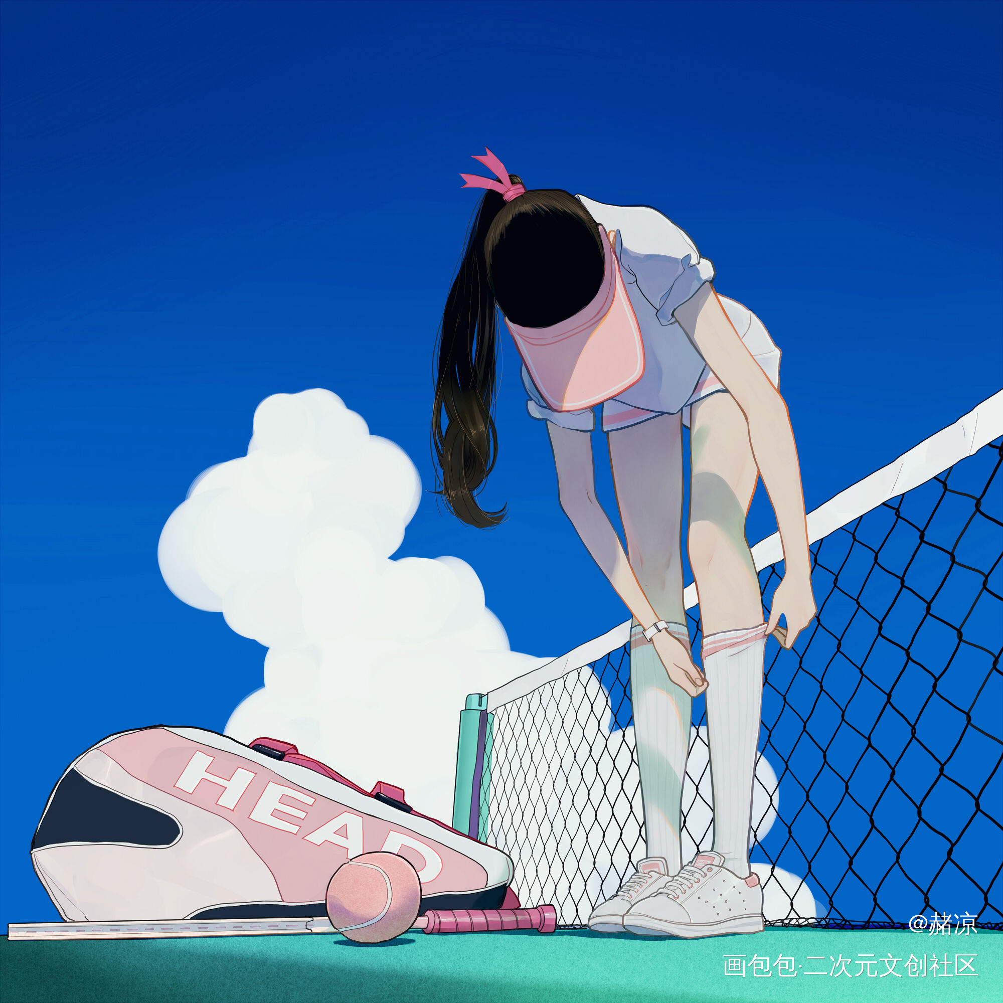 tennis_我要上首推插画原创绘画作品