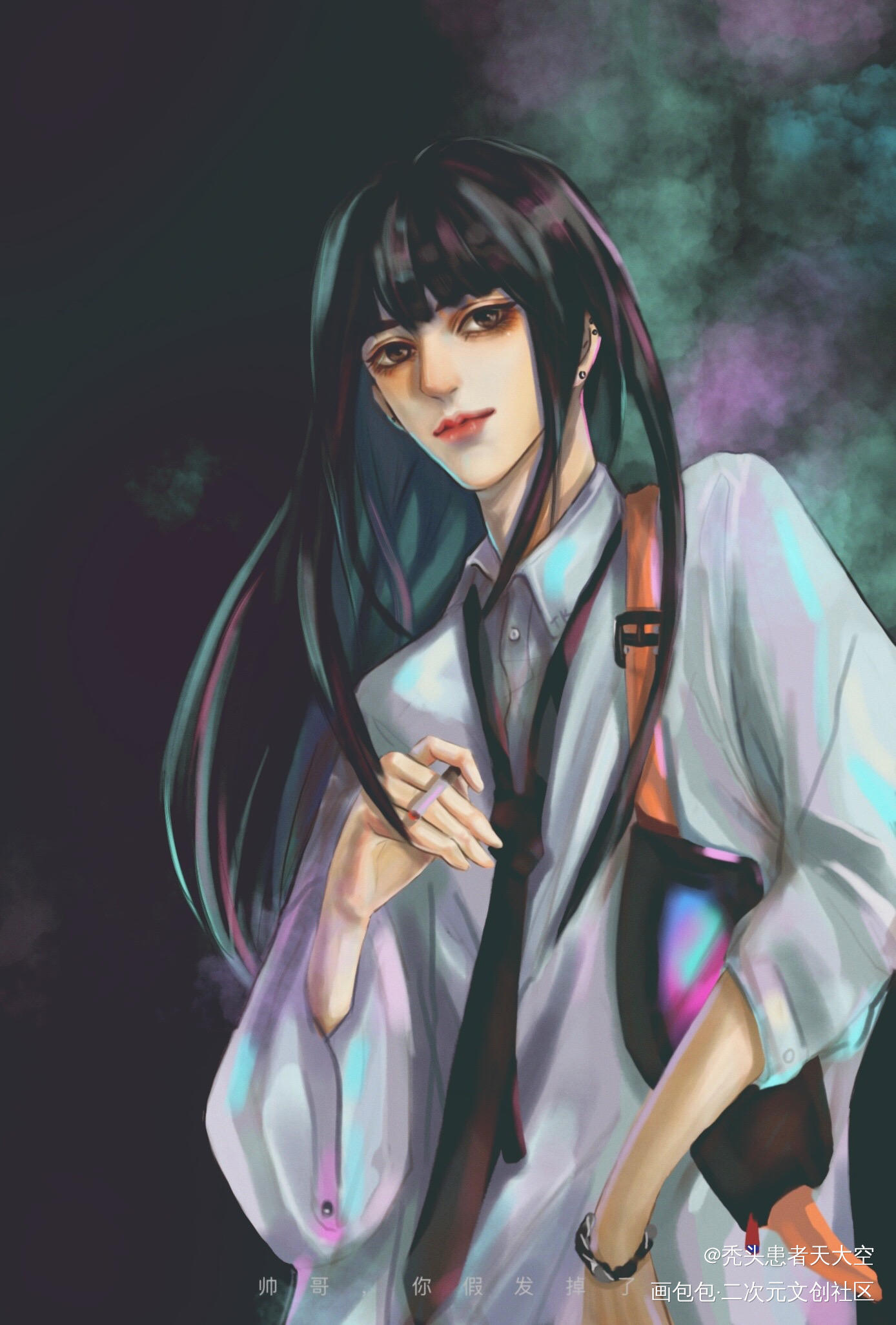 女！装！大！佬！_帅哥你假发掉了翻车邵群大七翻车同人巫哲绘画作品