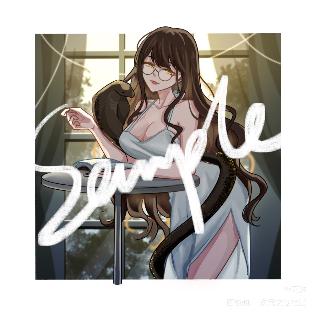 稿和无偿_平涂日系插画约稿oc绘画作品