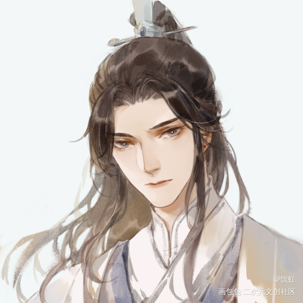 晚宁_二哈和他的白猫师尊绘画作品