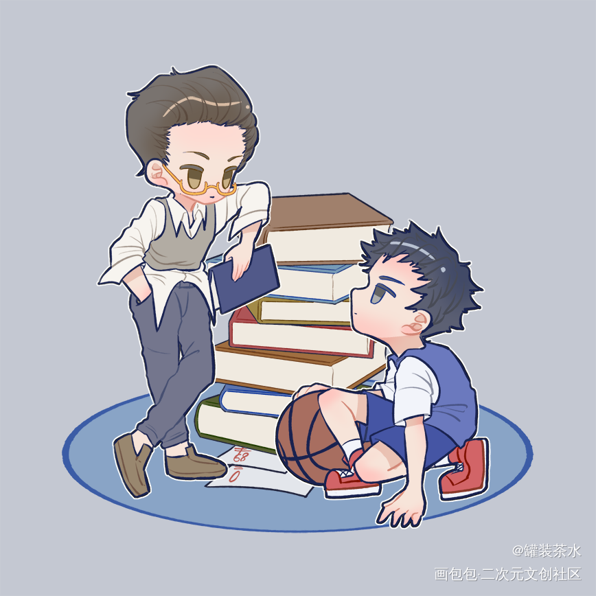 炀炀生日快乐！_188男团顾青裴原炀平涂日系Q版求点评头像插画同人绘画作品