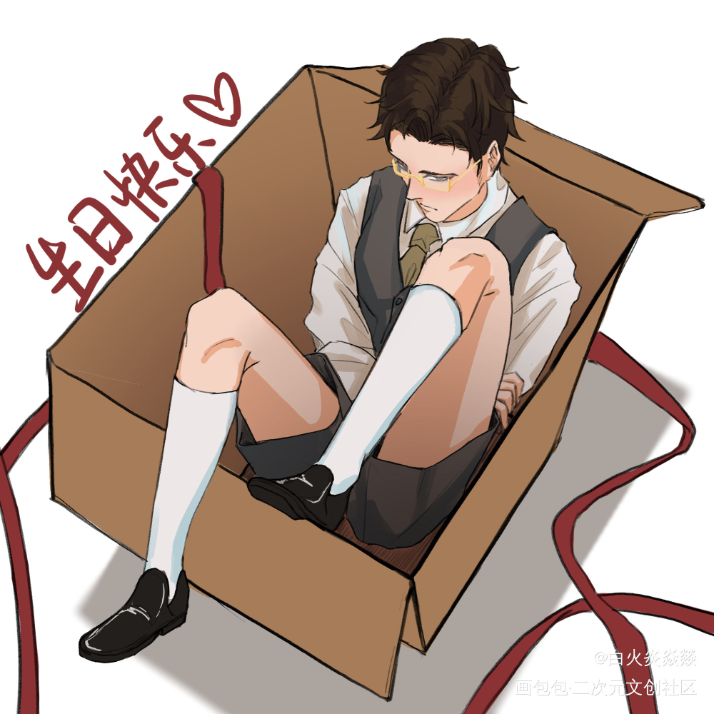 _188男团顾青裴原炀日系插画同人绘画作品