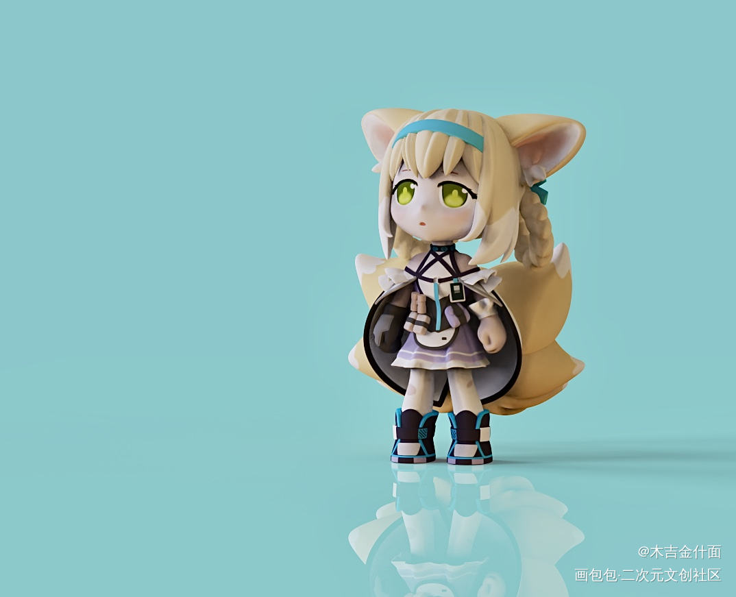 铃兰Q版模型_明日方舟铃兰Q版我要上首推绘画作品