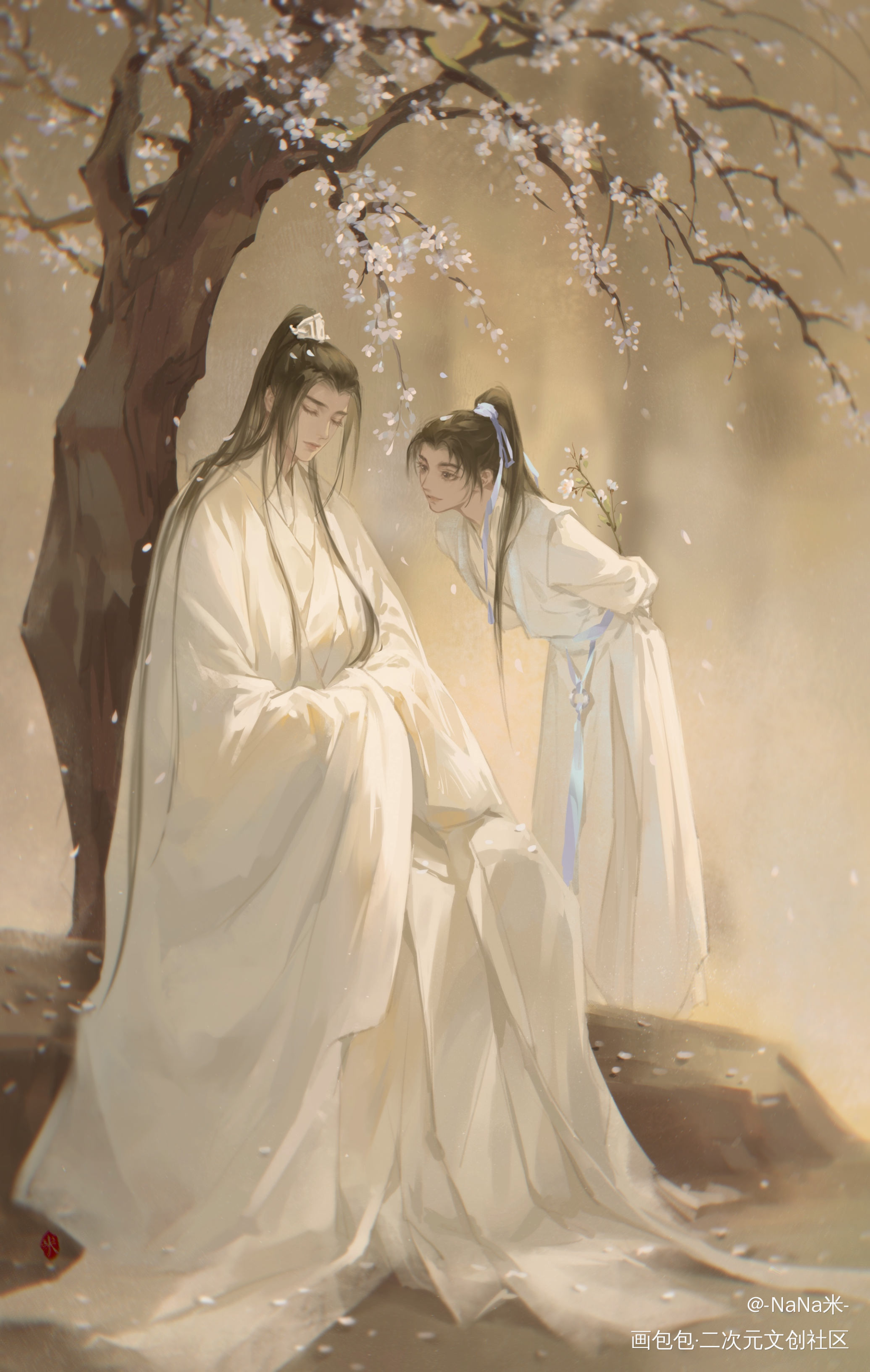 _二哈和他的白猫师尊绘画作品