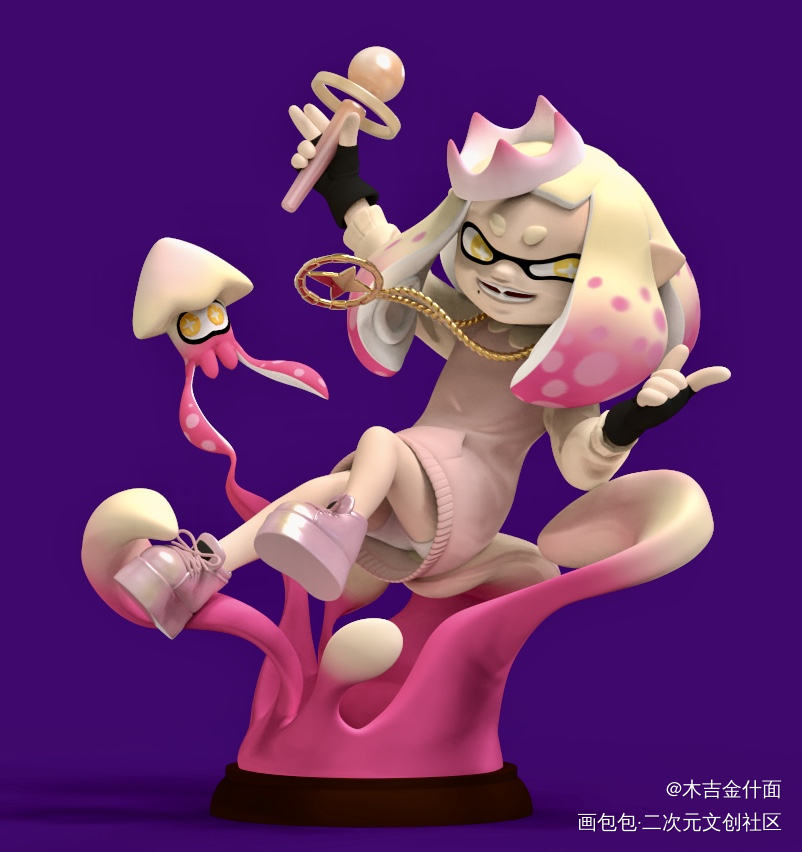 splatoon的pearl_Pearl日系我要上首推同人喷射战士splatoon绘画作品