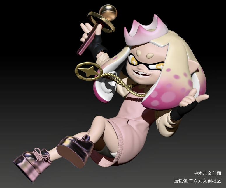 splatoon的pearl_Pearl日系我要上首推同人喷射战士splatoon绘画作品