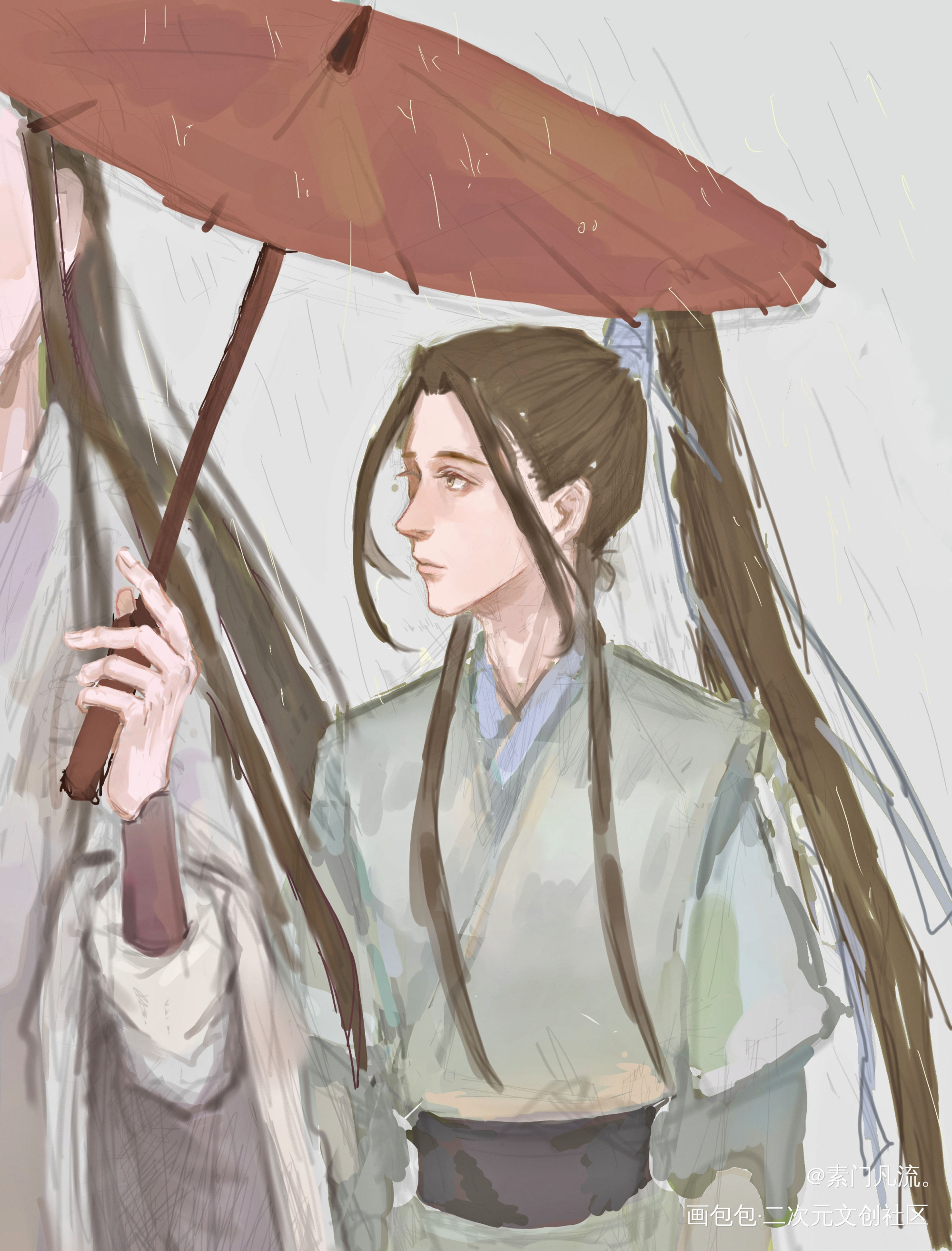 搬运。伞只能撑下一人_二哈和他的白猫师尊师昧楚晚宁厚涂同人绘画作品