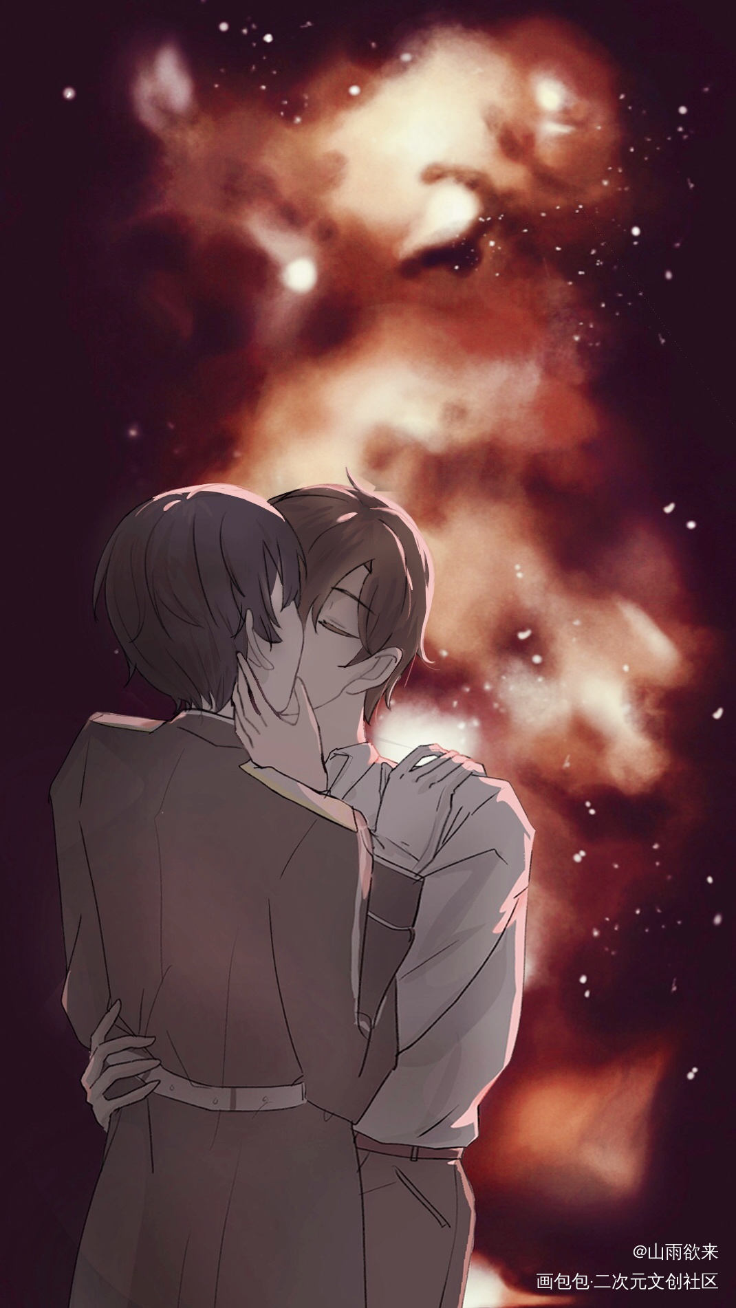 以前的摸鱼也传传！_残次品林静恒陆必行同人绘画作品