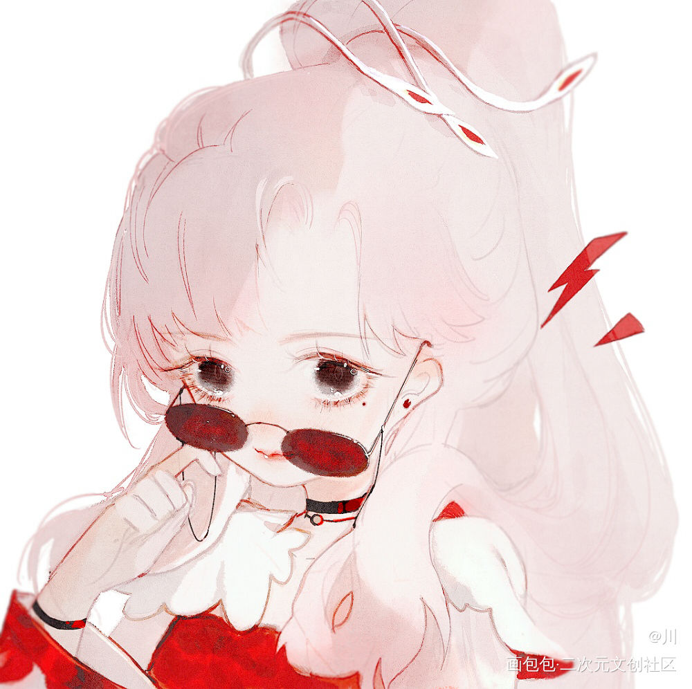 (๑• . •๑)六红妹妹_剑网3古风平涂我要上首推头像同人原创绘画作品