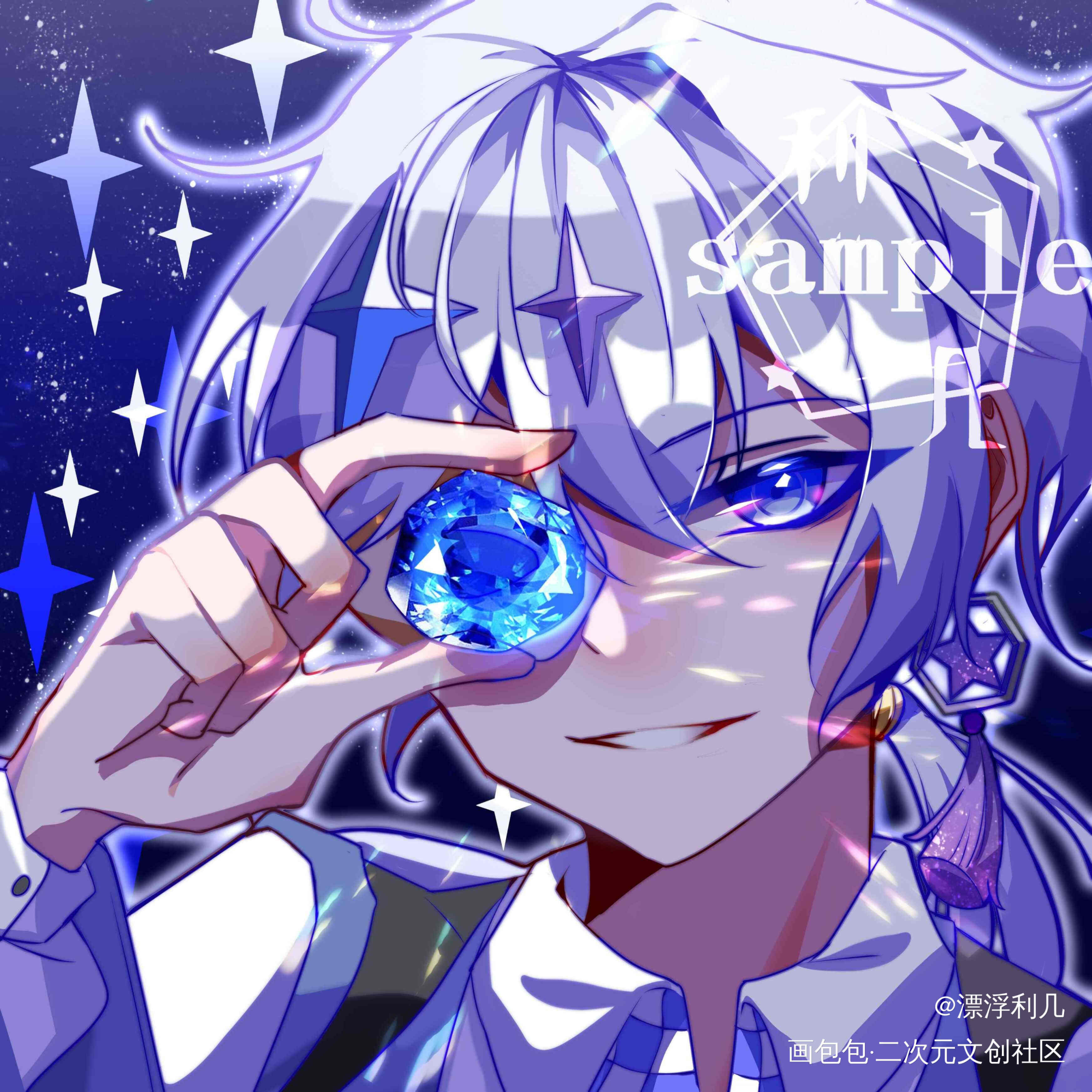 头像稿_厚涂平涂日系求点评我要上首推头像插画原创原创ococ绘画作品