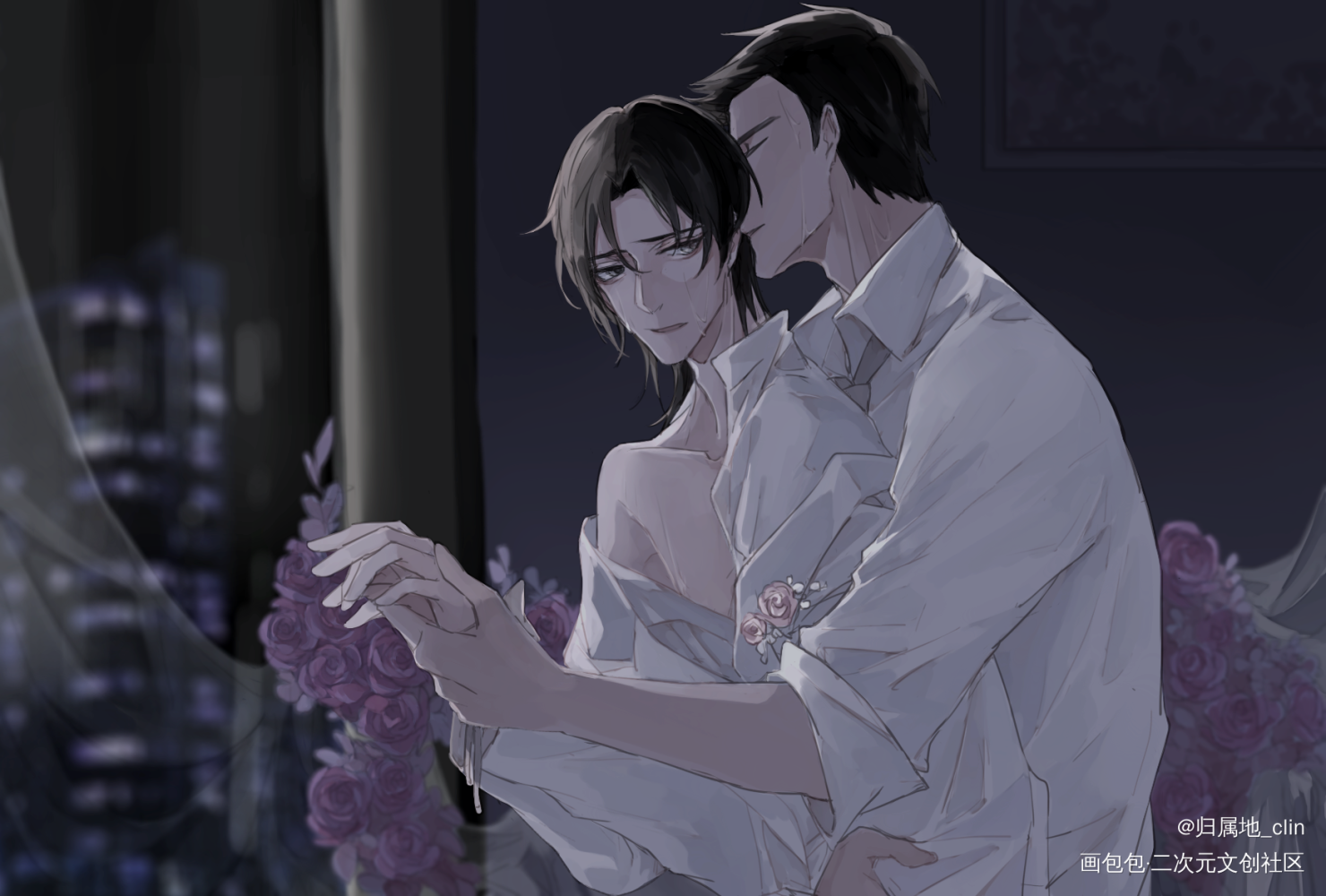 【费渡生日24H活动图】_默读舟渡费渡骆闻舟绘画作品