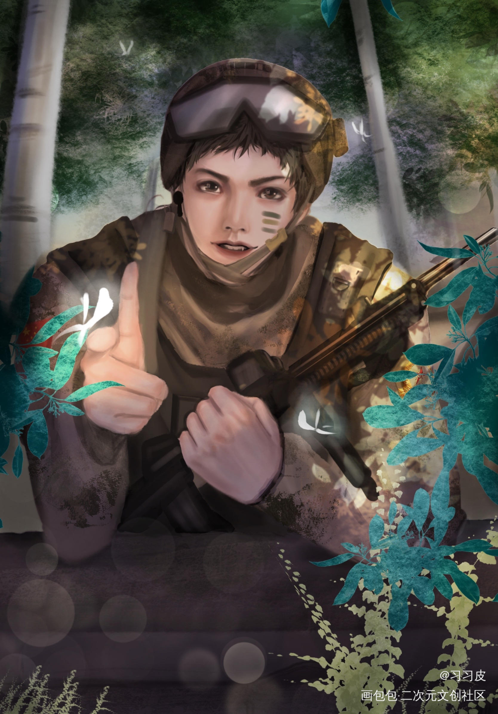 小白杨_小白杨188男团白新羽厚涂求点评求配文我要上首推插画同人绘画作品