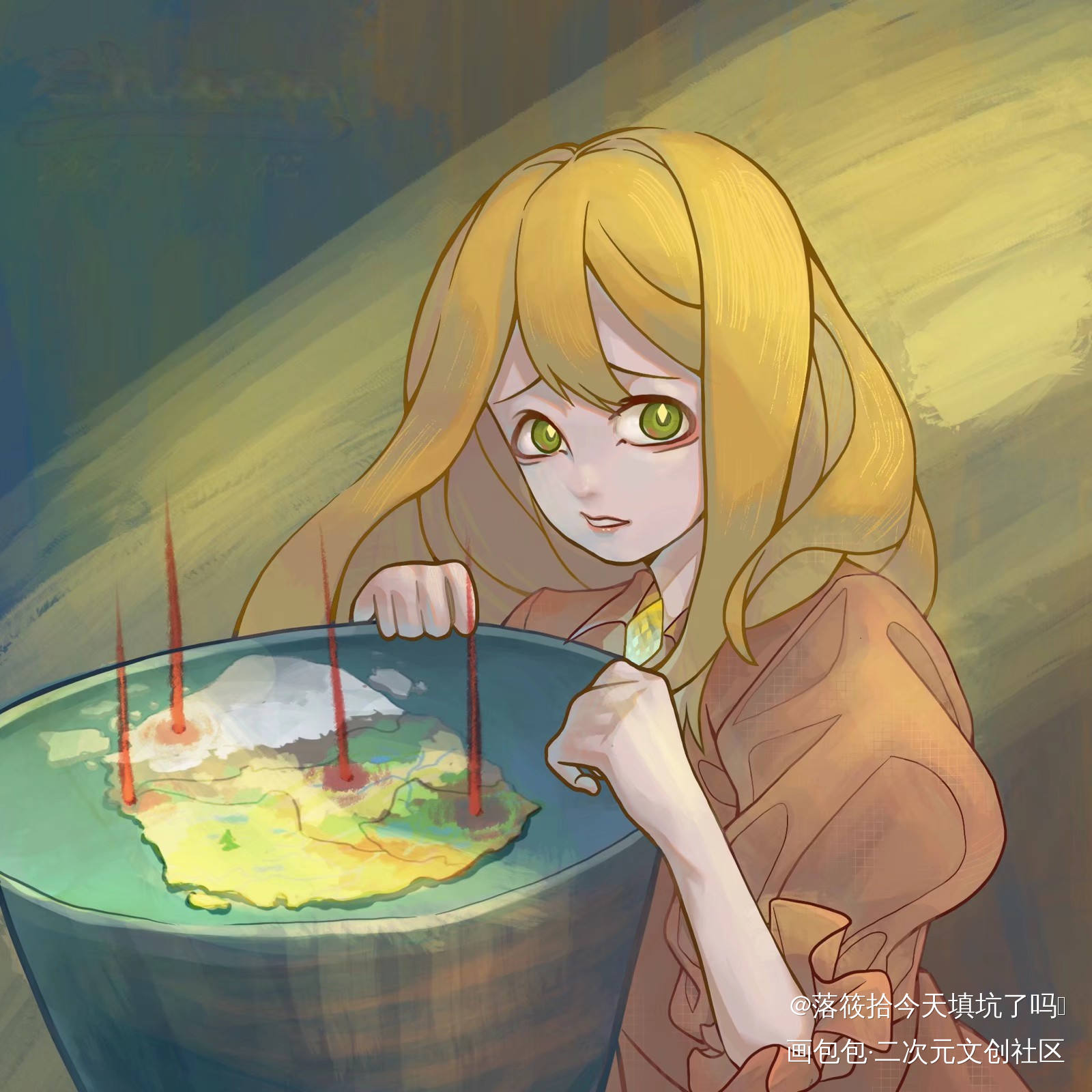 “你在这里啊。”_伪厚涂插画原创原创ococ绘画作品