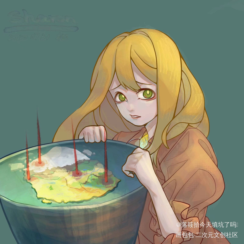 “你在这里啊。”_伪厚涂插画原创原创ococ绘画作品