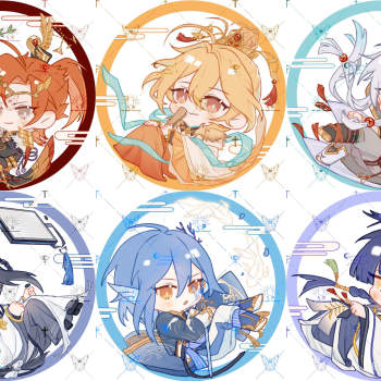 夷花糕鸡茸金丝笋三鲜脱骨鱼子推燕北京烤鸭平涂日系q版同人绘画作品