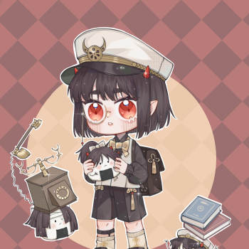 奶切店长_阴阳师天剑韧心鬼切鬼切立绘平涂日系q版同人绘画作品