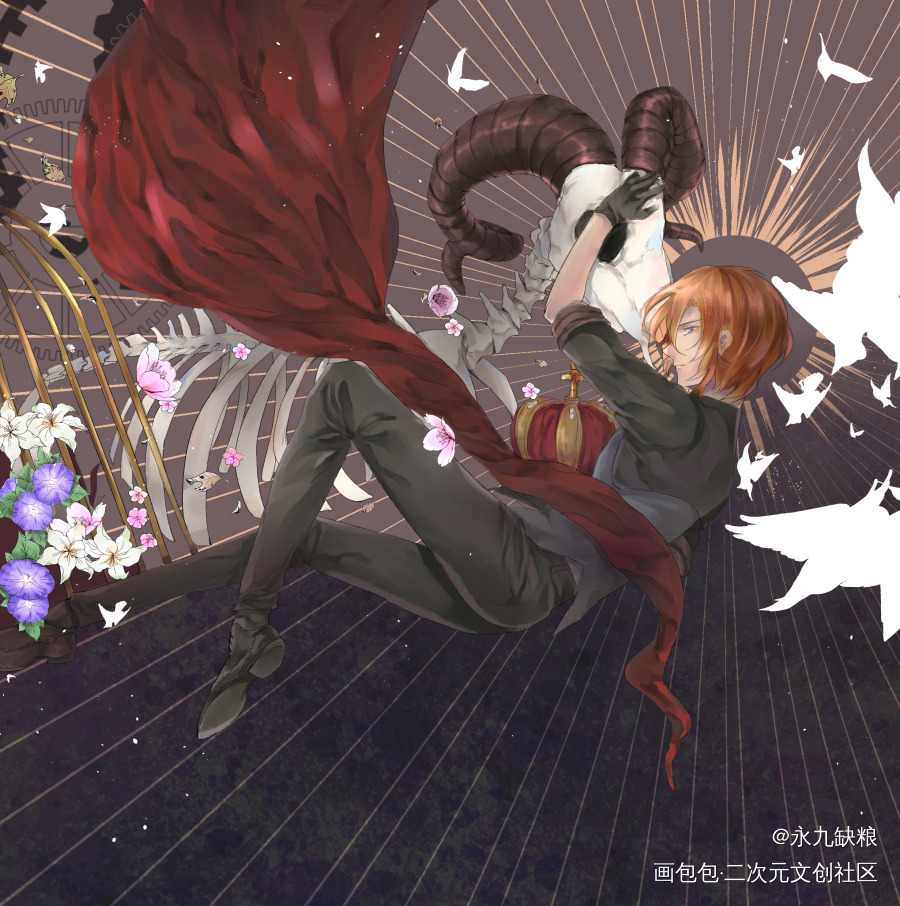 中也_文豪野犬中原中也日系绘画作品