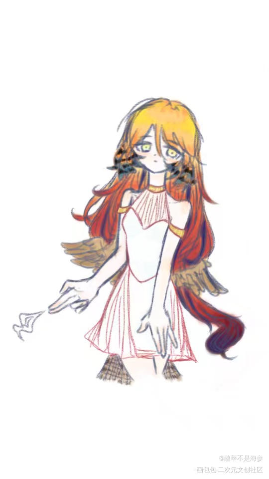 我滴孩儿_艾玛特朝暮oc绘画作品