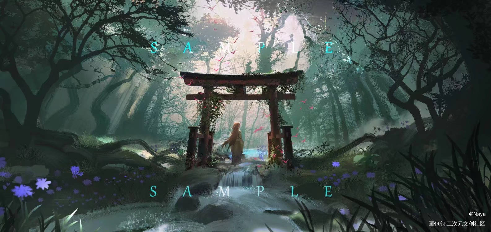 极乐庄严_厚涂概念设计场景稿件原创绘画作品