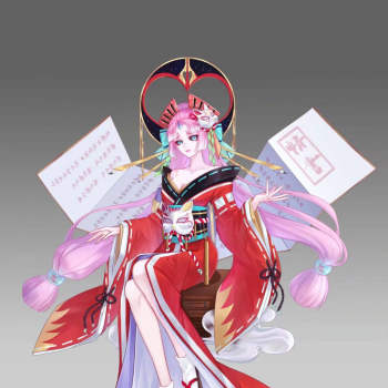 文车妖妃_原创原创人物文车妖妃立绘平涂日系立绘求配文求点评角色