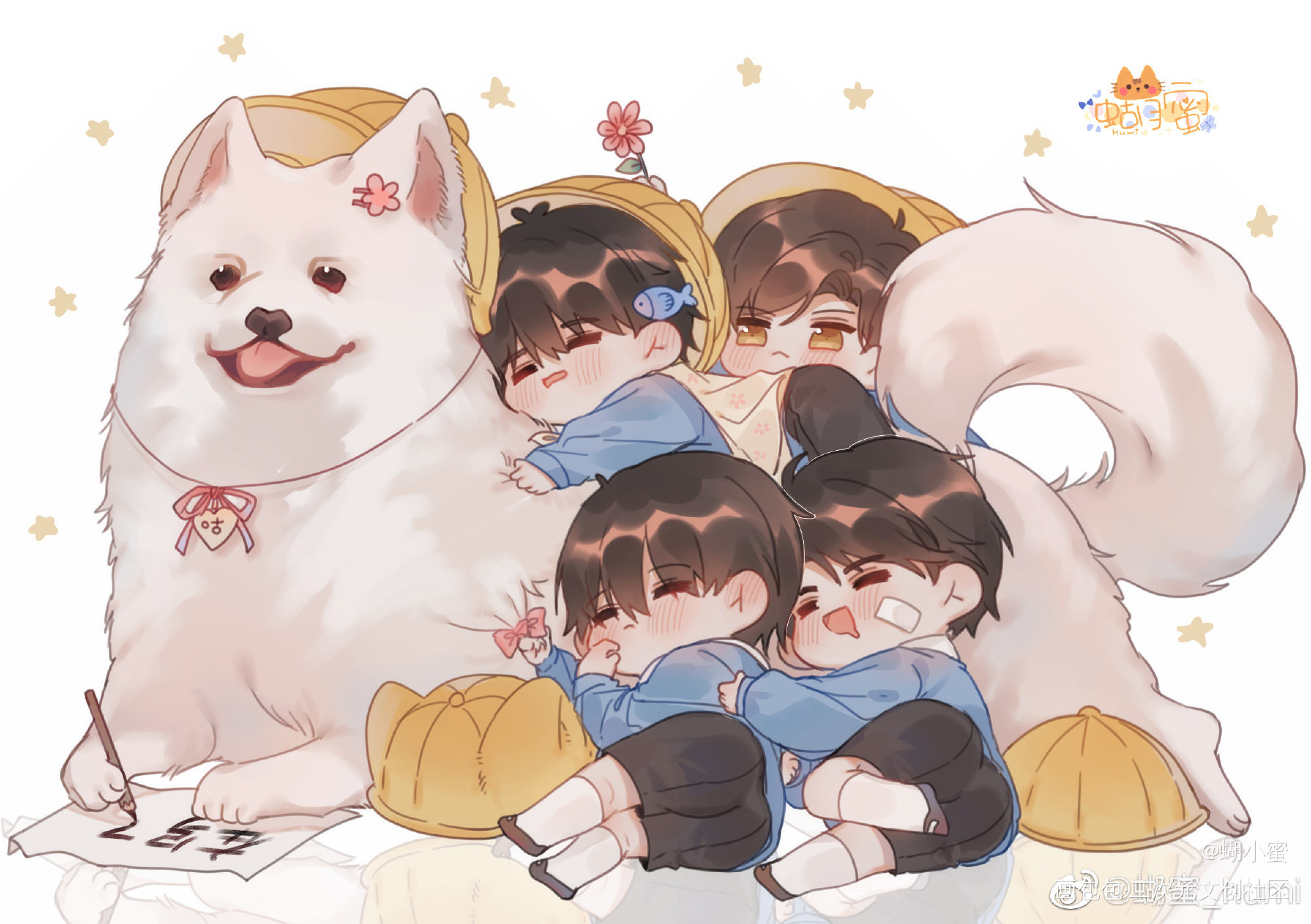 【盐姜葱花鱼】云吞幼儿园～_破云吞海绘画作品