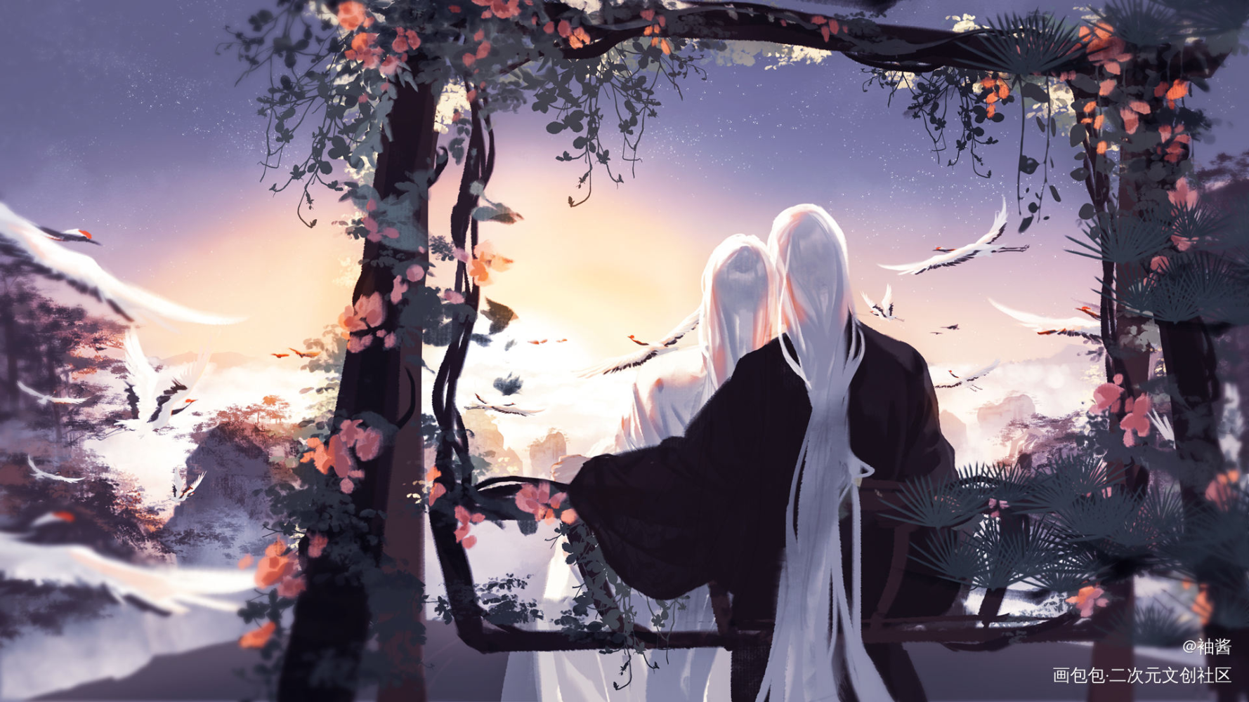 我能想到最浪漫的事_二哈和他的白猫师尊绘画作品