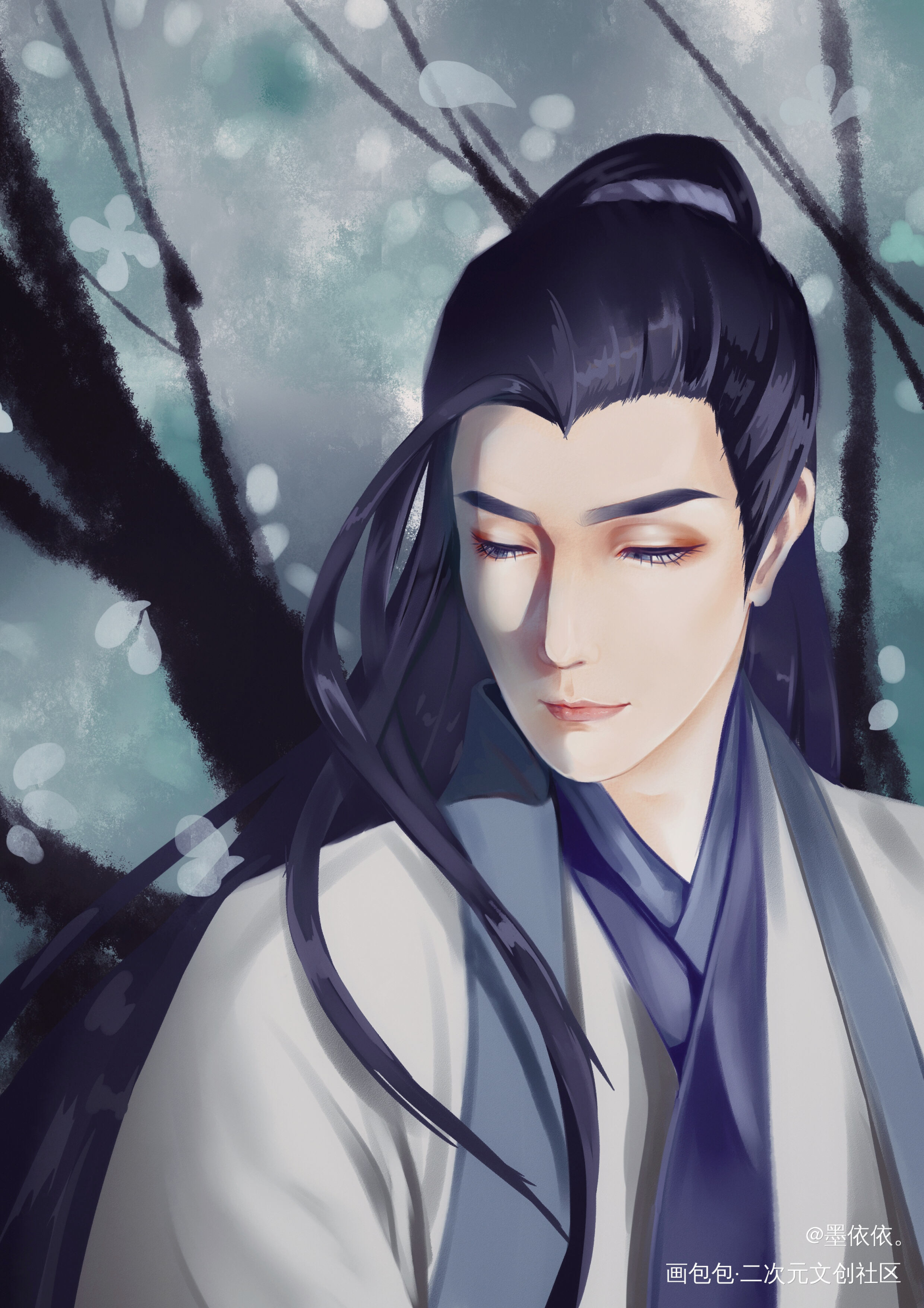 朱一龙_新倩女幽魂公子景厚涂头像绘画作品