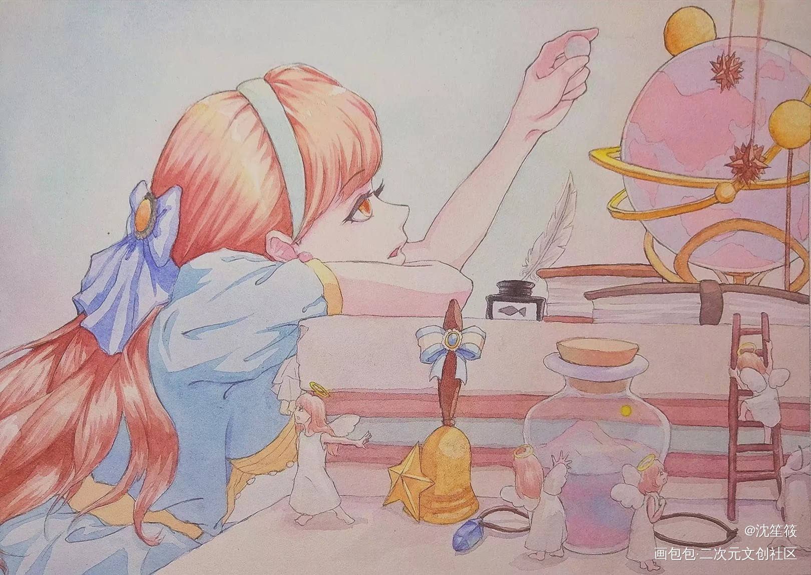 搬运一下以前的老图炒冷饭_手绘水彩水彩原创原创oc绘画作品
